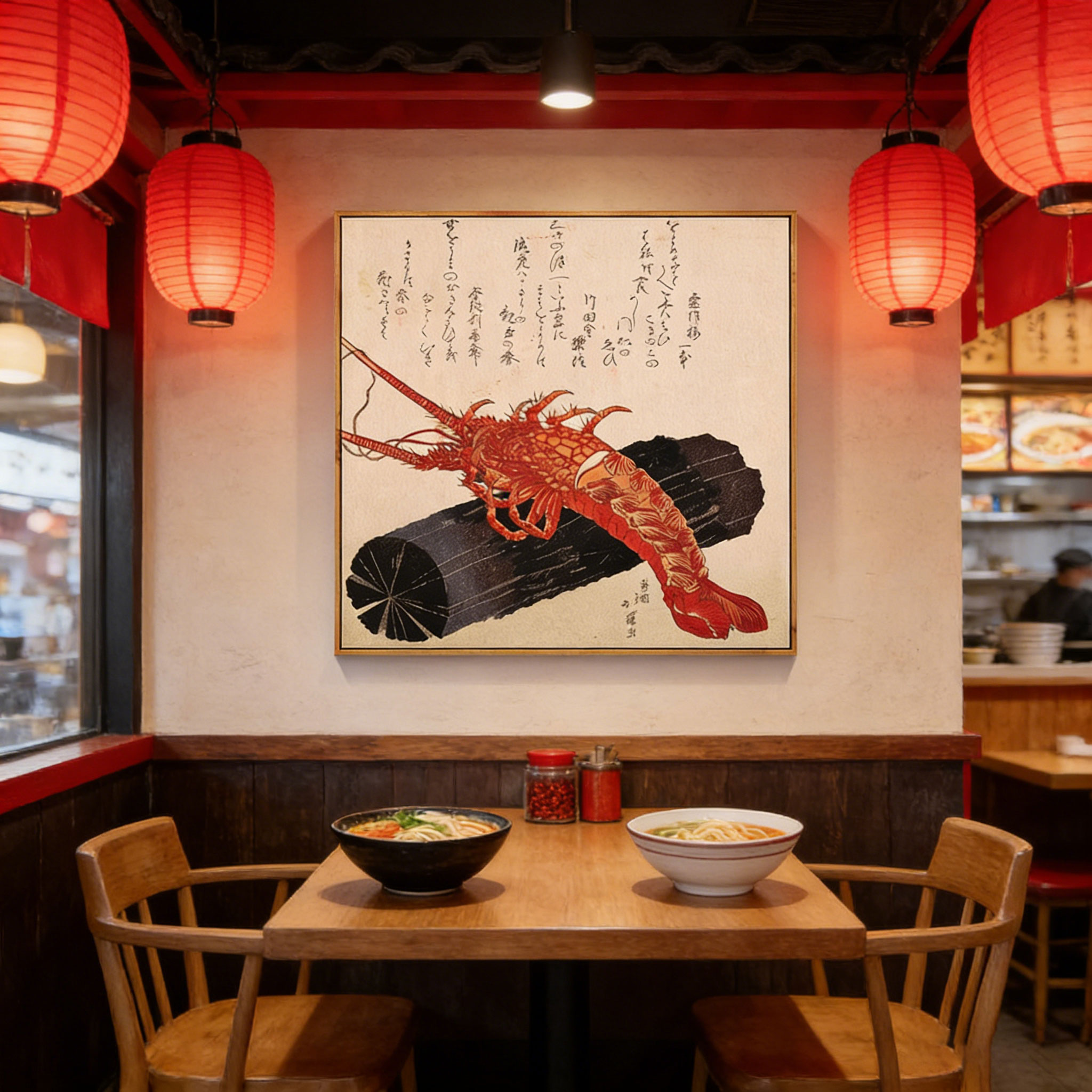 Japanese Ukiyo-e Style Lobster – обзор и цена Japanese Restaurant Lifestyle
