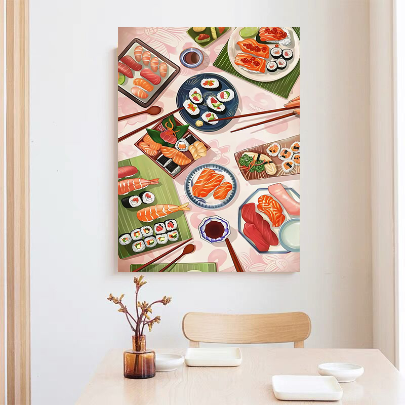 Sushi Salmon Poster Prints Kit – обзор и цена Japanese Restaurant Lifestyle