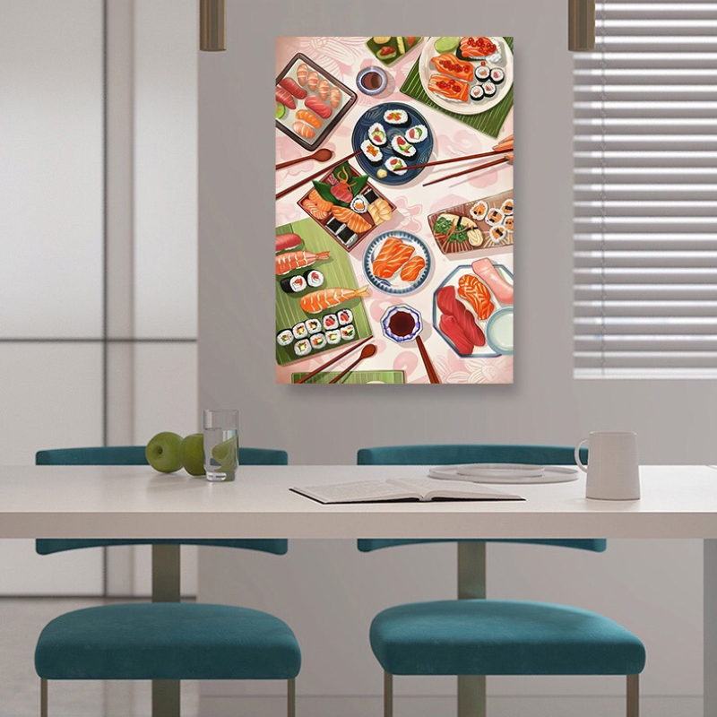 Sushi Salmon Poster Prints Kit – обзор и цена Japanese Restaurant Lifestyle