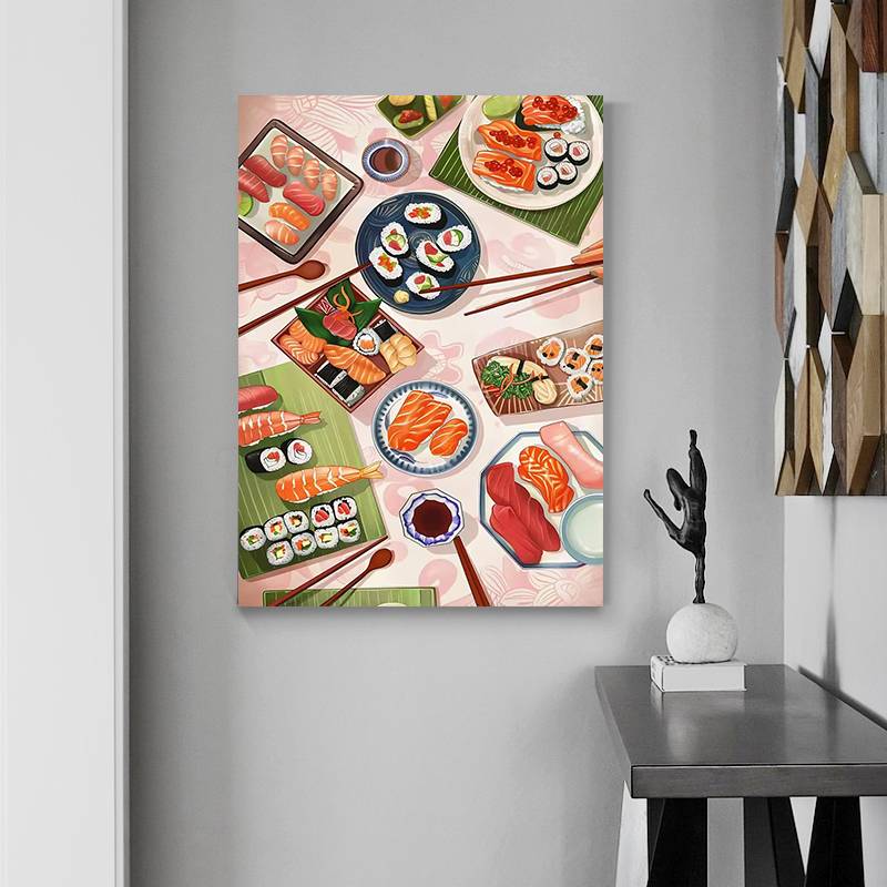 Sushi Salmon Poster Prints Kit – обзор и цена Japanese Restaurant Lifestyle