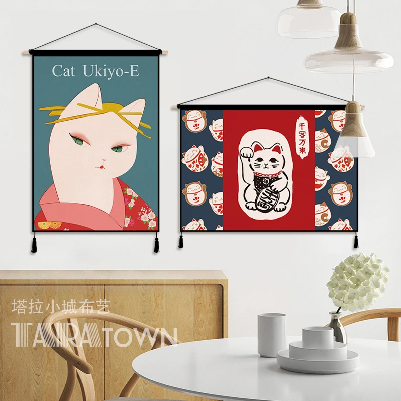Japanese Lucky Cat Cloth Art A – обзор и цена Japanese Restaurant Lifestyle