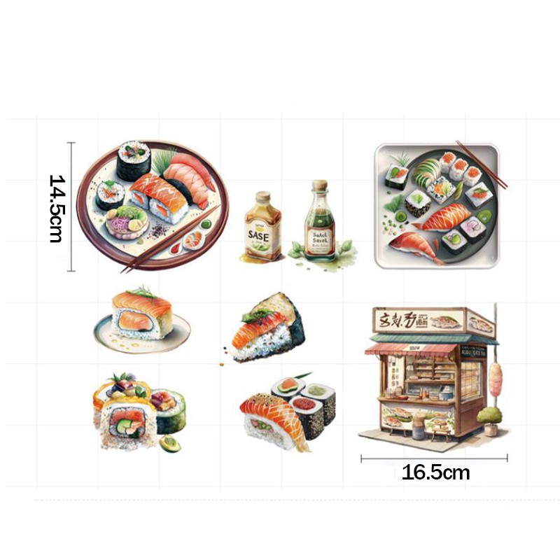Japanese Food Sushi Sticker 3D – обзор и цена Japanese Restaurant Lifestyle